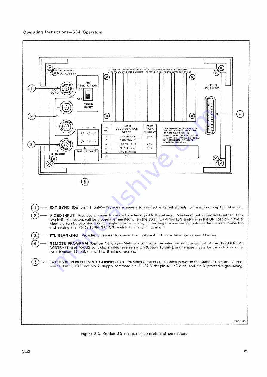 Tektronix 634 Instruction Manual Download Page 19