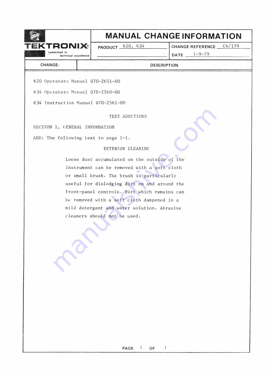 Tektronix 634 Скачать руководство пользователя страница 28