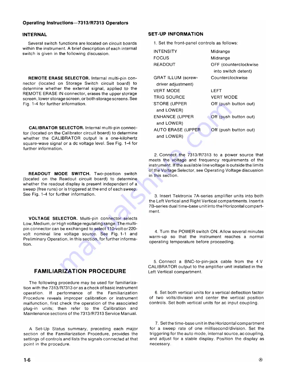 Tektronix 7313/R7313 Instruction Manual Download Page 13