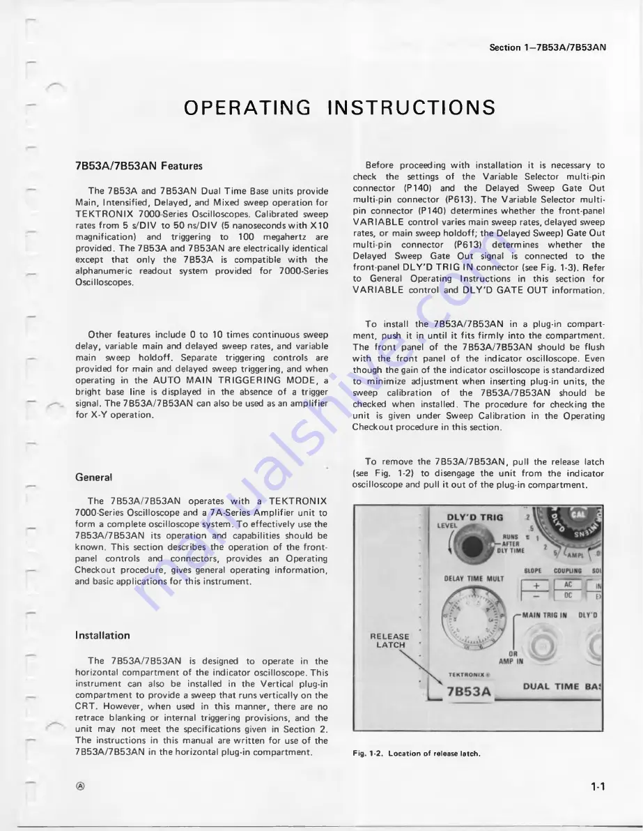 Tektronix 7853A Instruction Manual Download Page 5