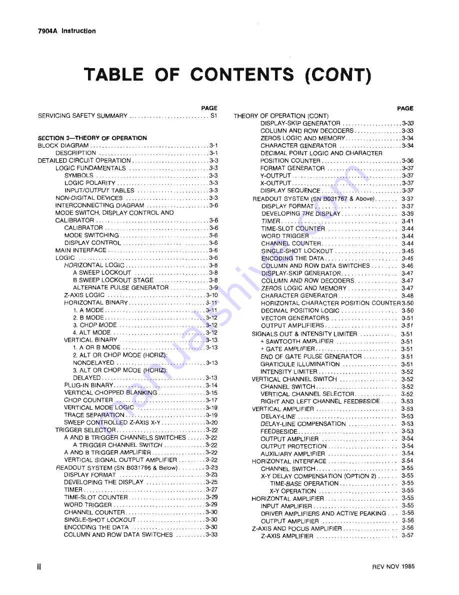 Tektronix 7904A Instruction Manual Download Page 4