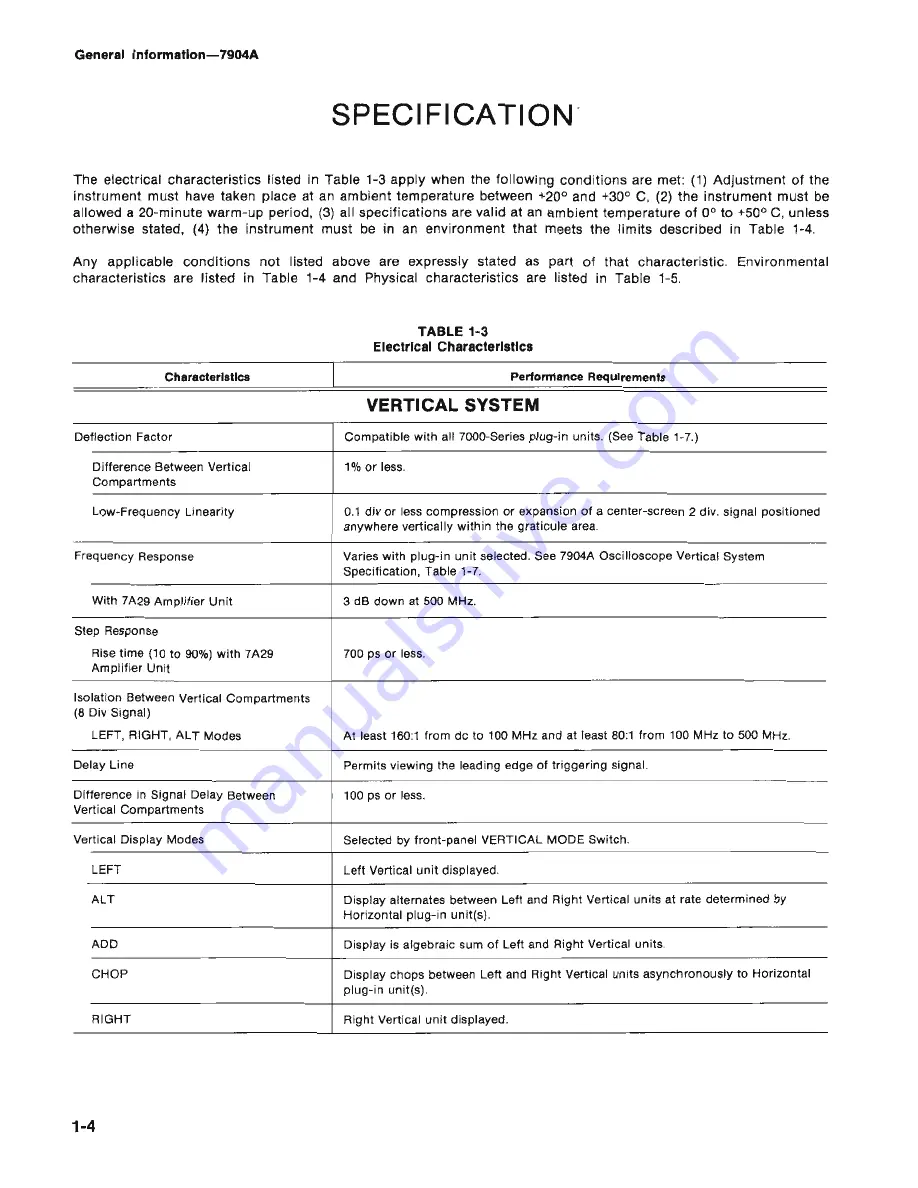 Tektronix 7904A Instruction Manual Download Page 14