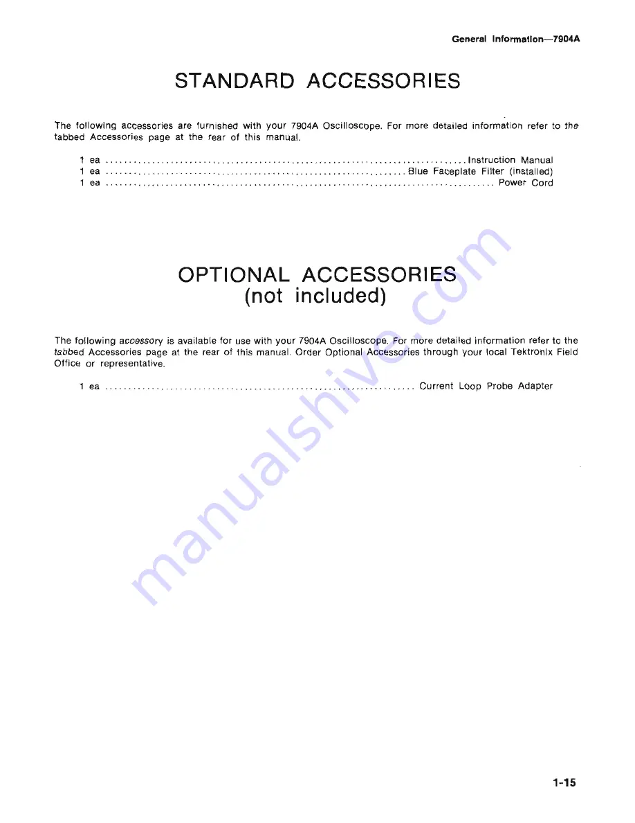 Tektronix 7904A Instruction Manual Download Page 25