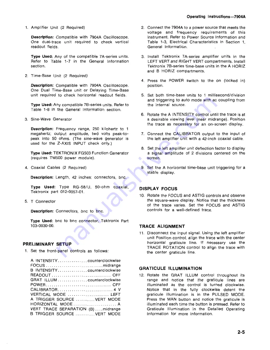 Tektronix 7904A Instruction Manual Download Page 30