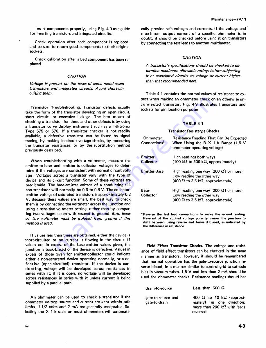 Tektronix 7a11 Instruction Manual Download Page 32