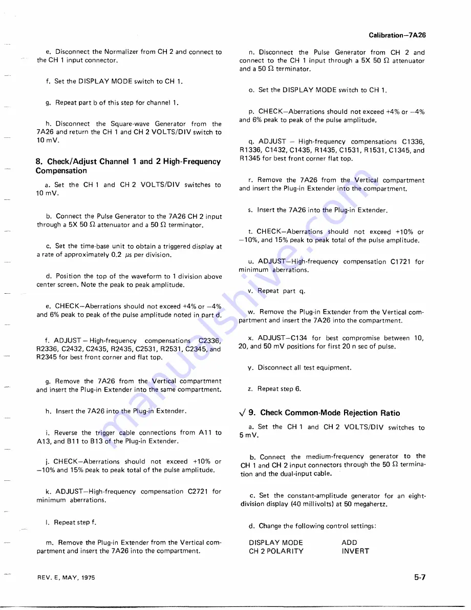 Tektronix 7A26 Instruction Manual Download Page 36