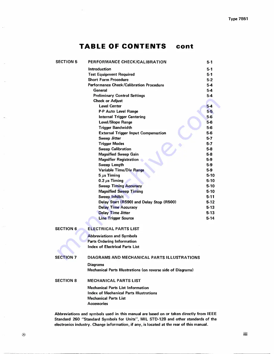 Tektronix 7B51 Скачать руководство пользователя страница 6