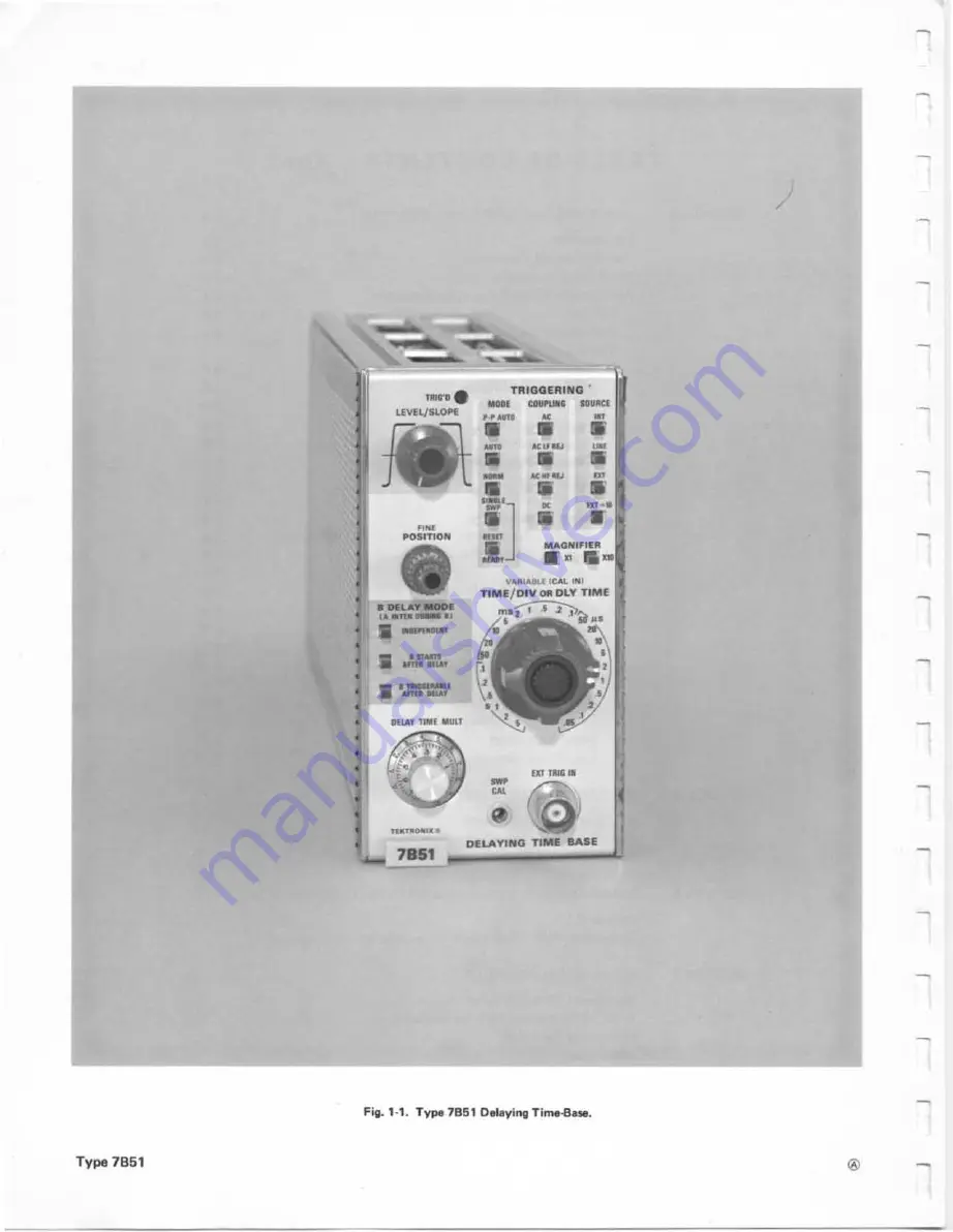 Tektronix 7B51 Instruction Manual Download Page 7