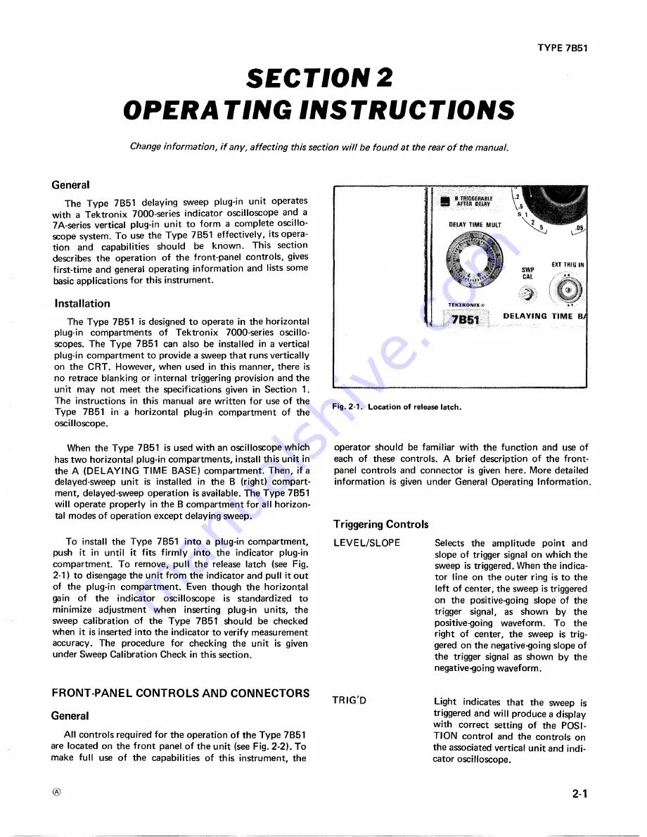 Tektronix 7B51 Instruction Manual Download Page 10