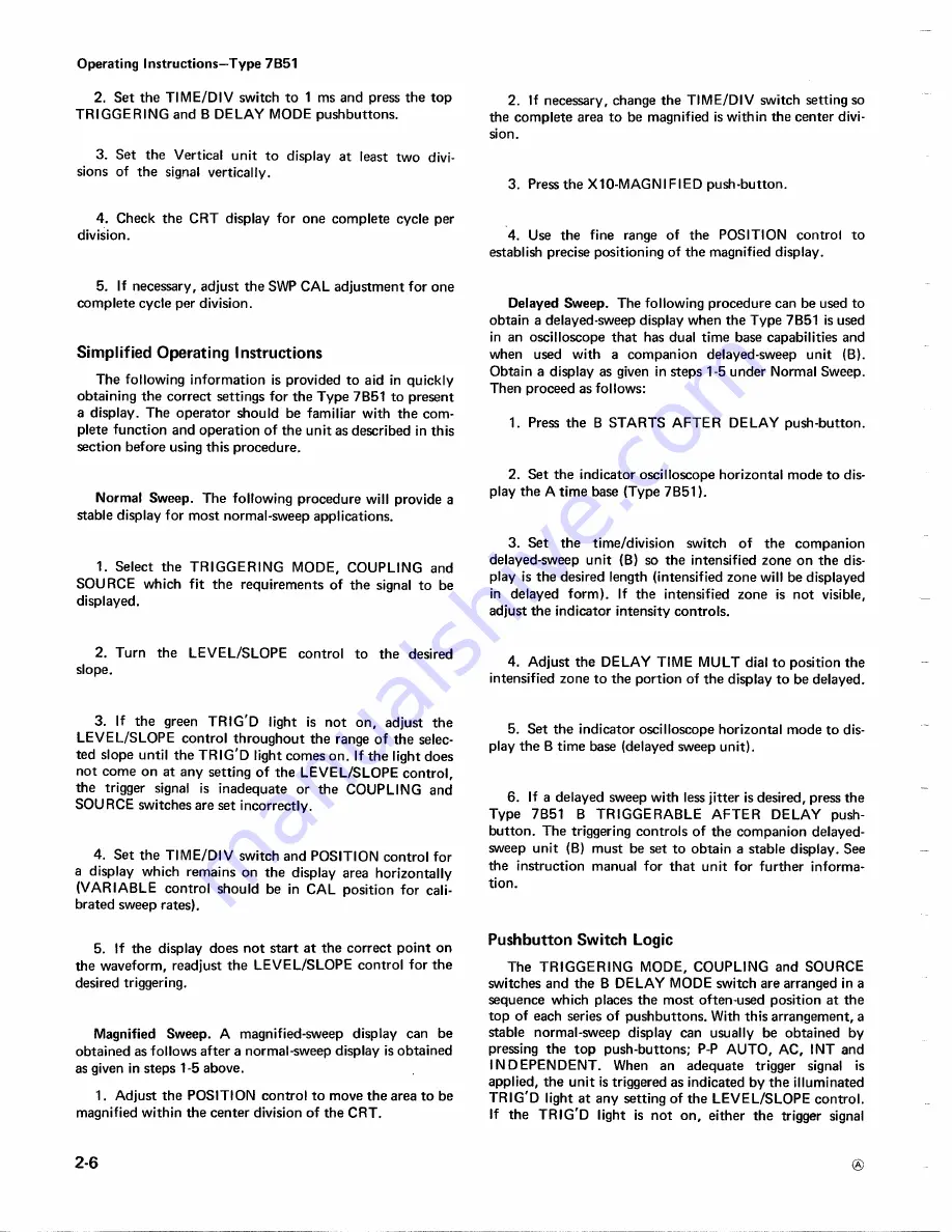 Tektronix 7B51 Instruction Manual Download Page 15