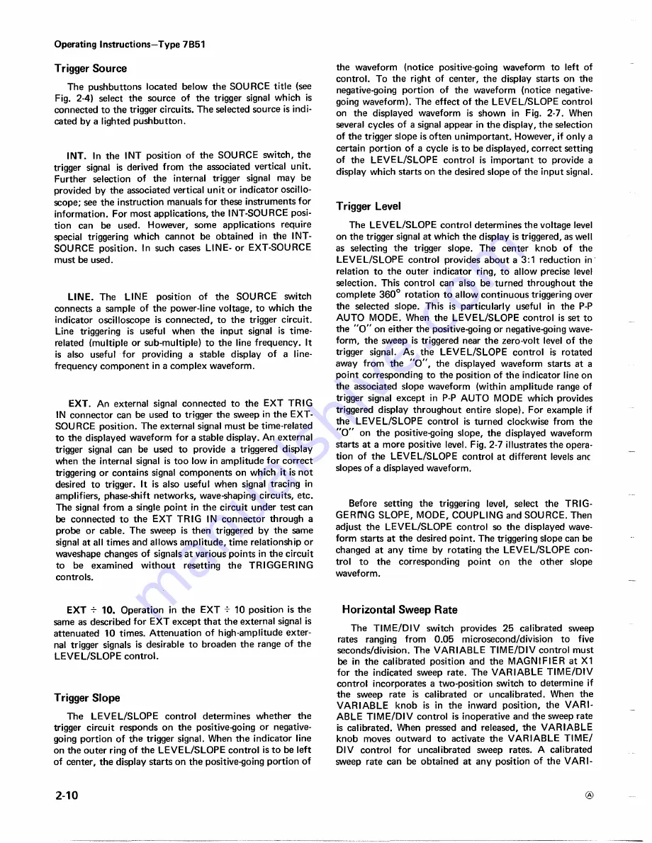 Tektronix 7B51 Instruction Manual Download Page 19