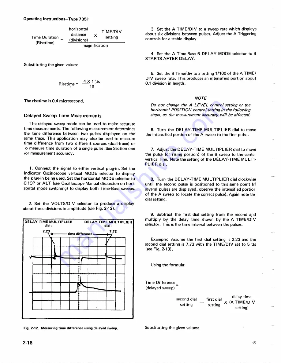 Tektronix 7B51 Скачать руководство пользователя страница 25