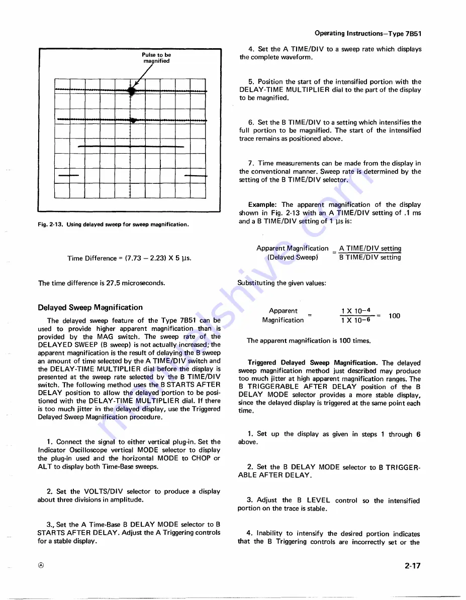 Tektronix 7B51 Instruction Manual Download Page 26