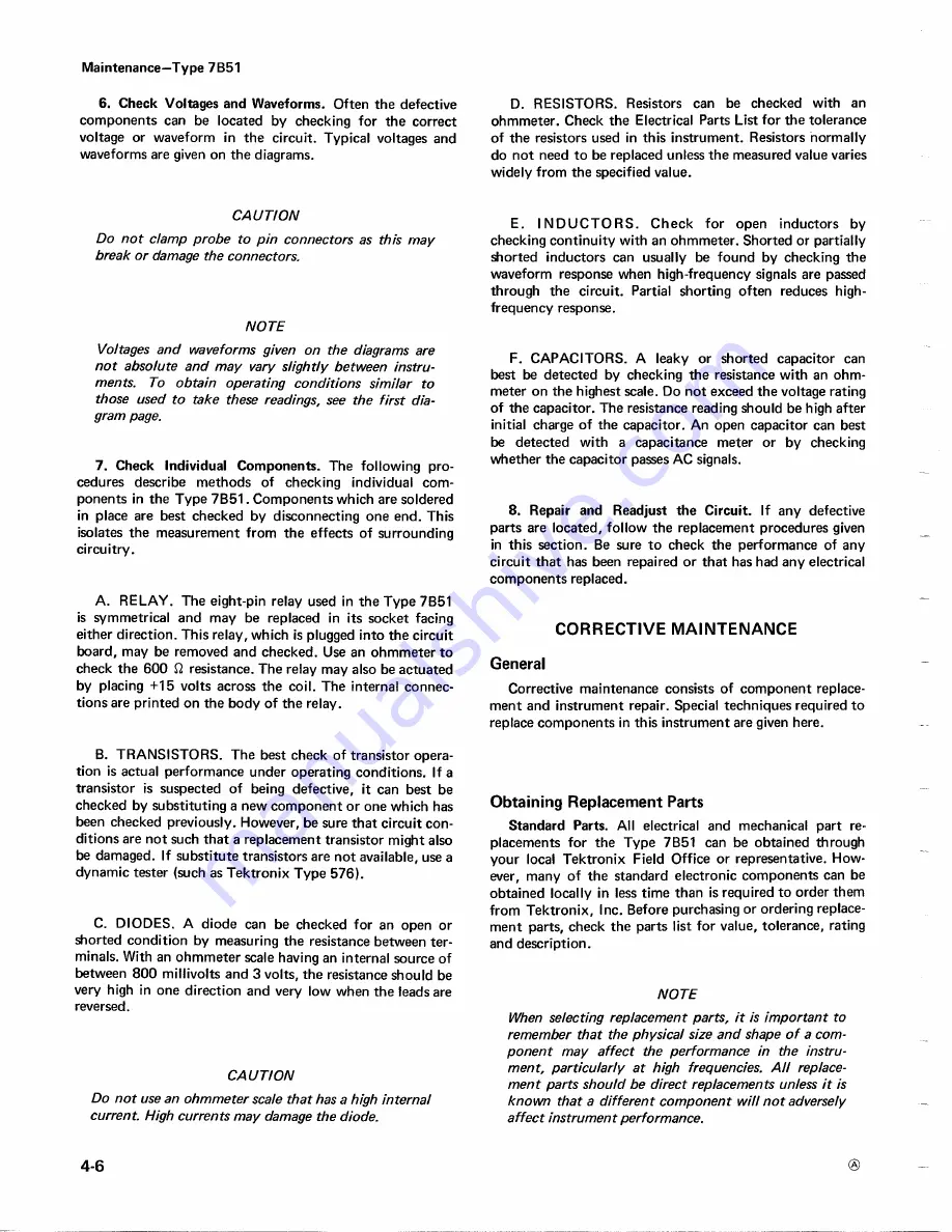 Tektronix 7B51 Instruction Manual Download Page 45