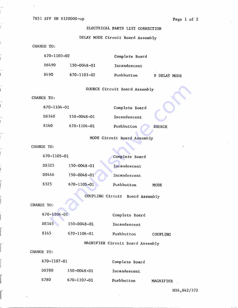 Tektronix 7B51 Instruction Manual Download Page 120