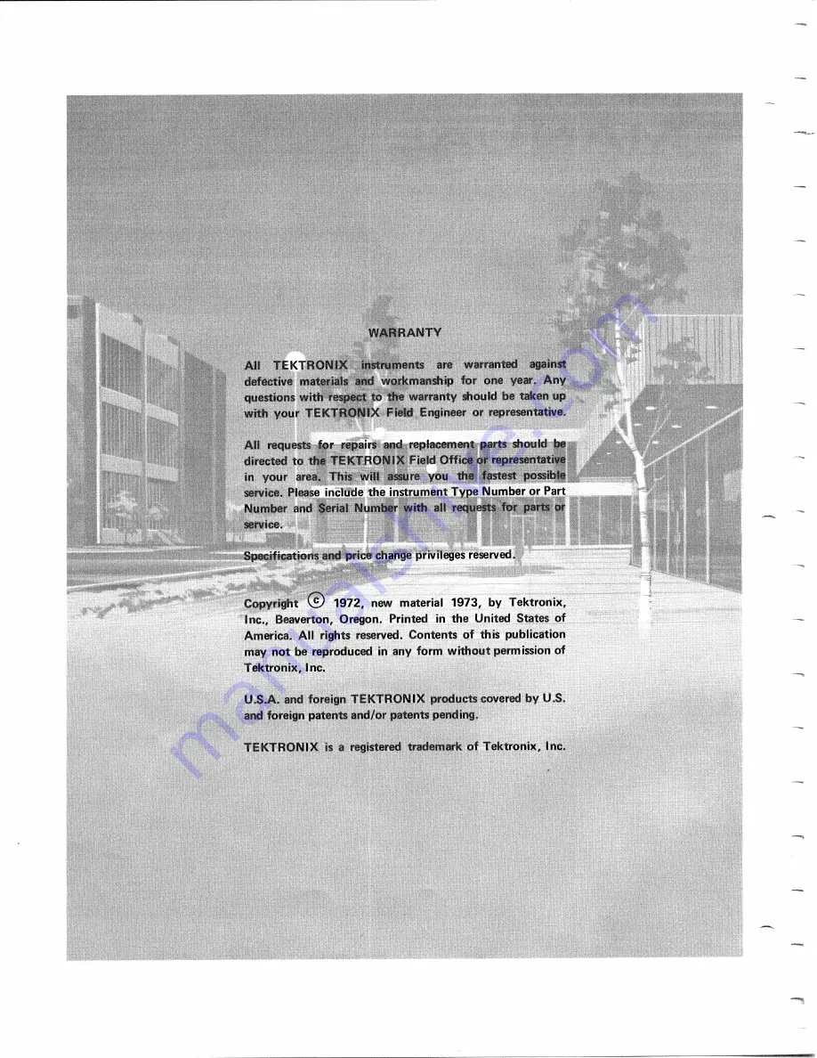 Tektronix 7L12 Instruction Manual Download Page 3