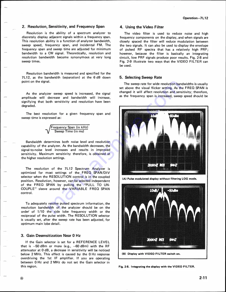 Tektronix 7L12 Скачать руководство пользователя страница 21