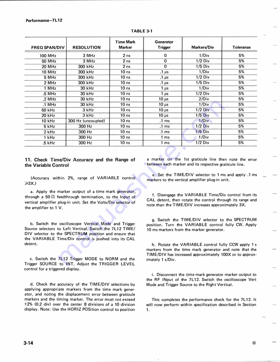 Tektronix 7L12 Instruction Manual Download Page 39