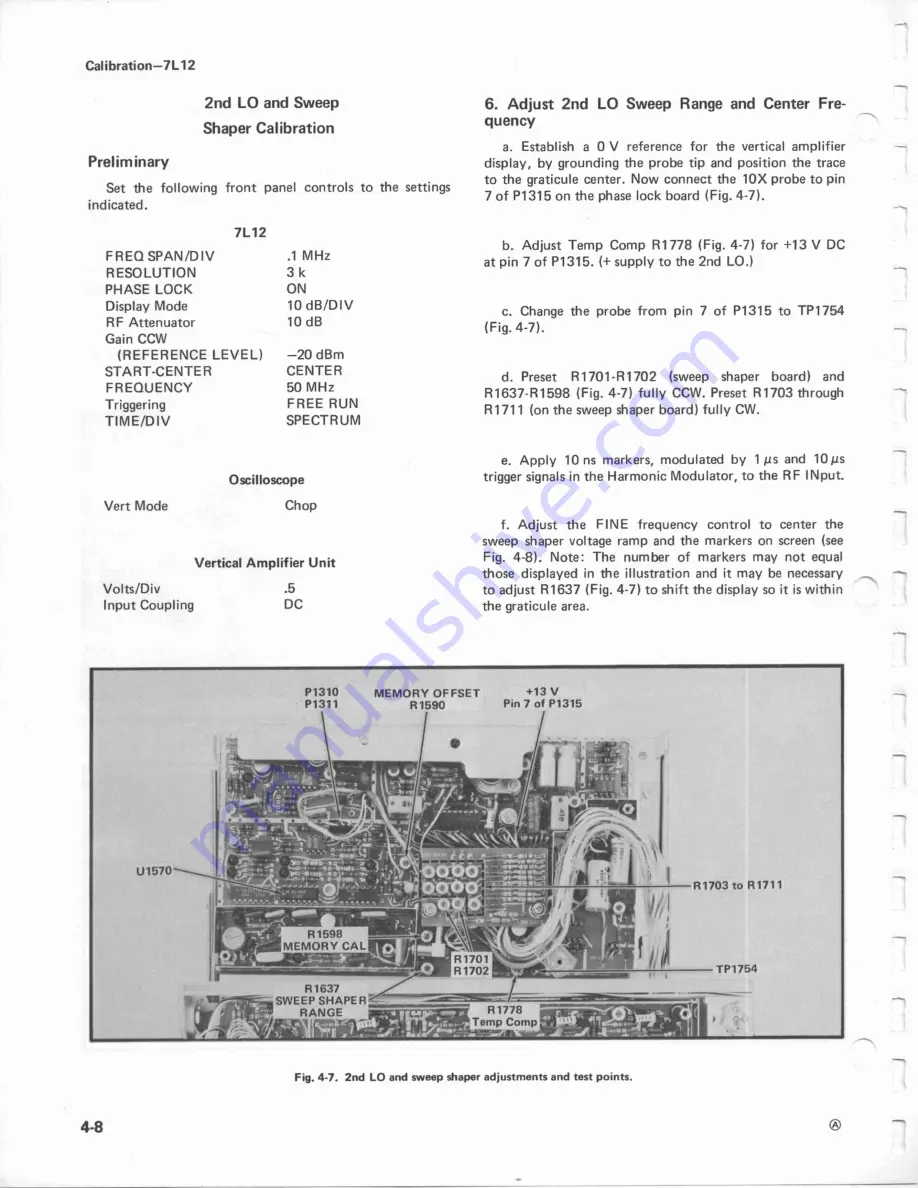 Tektronix 7L12 Скачать руководство пользователя страница 47