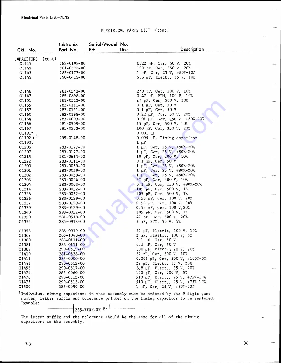 Tektronix 7L12 Instruction Manual Download Page 87