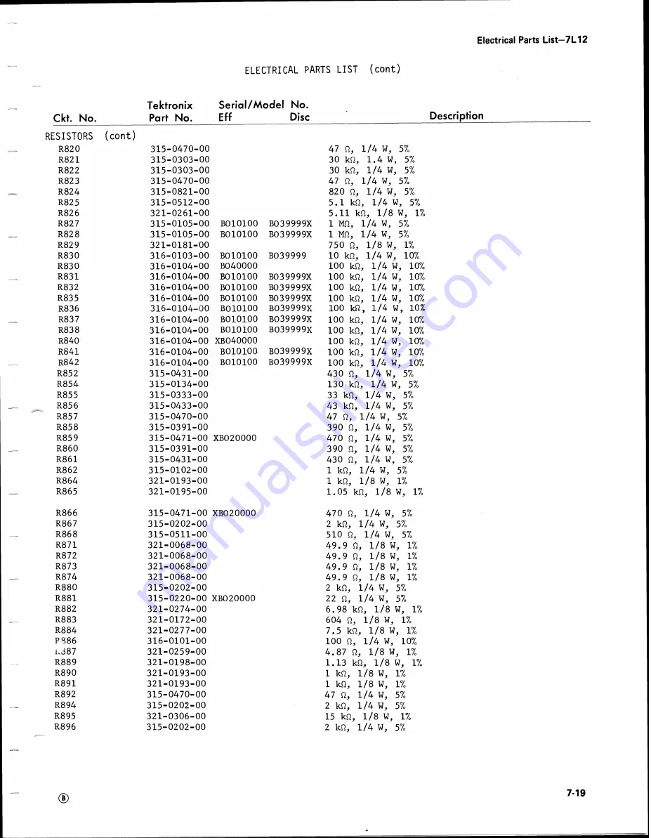 Tektronix 7L12 Instruction Manual Download Page 100