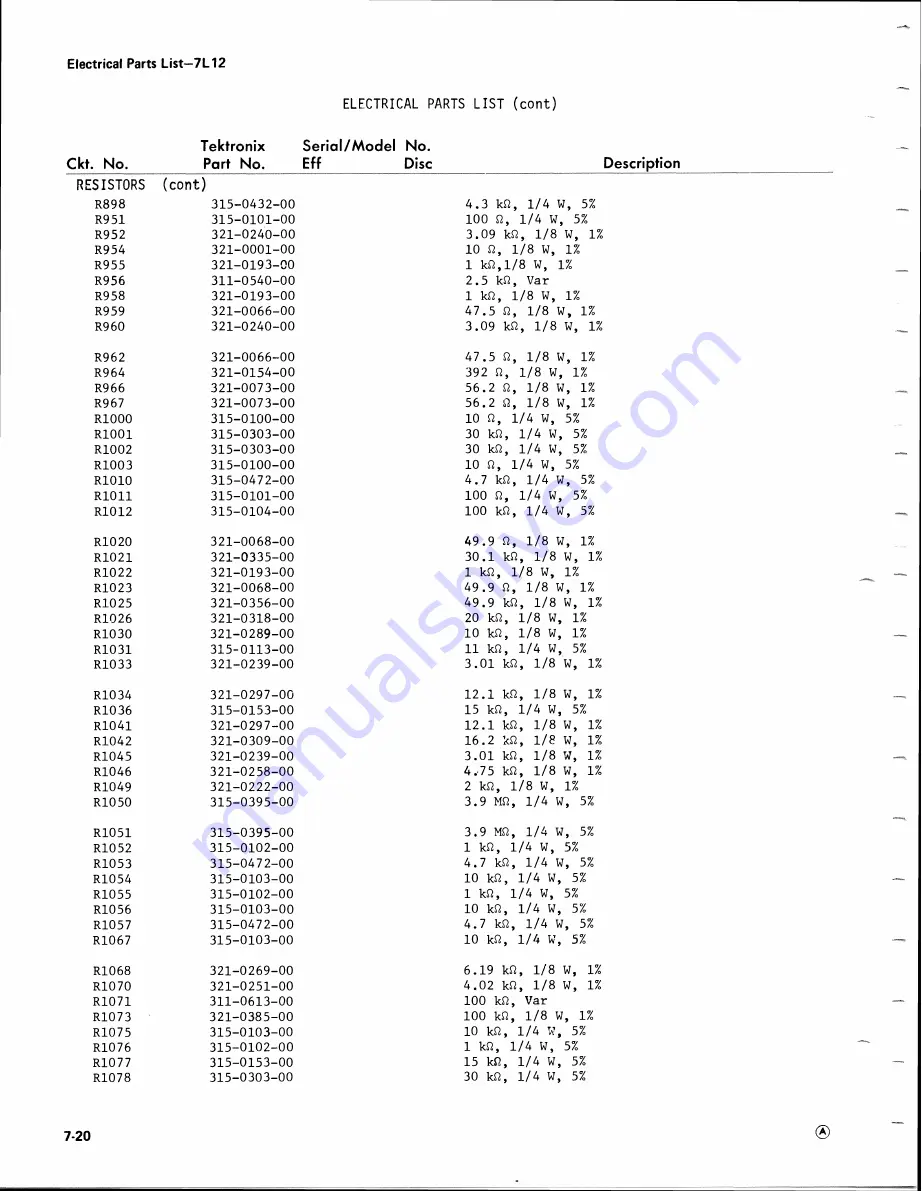 Tektronix 7L12 Instruction Manual Download Page 101