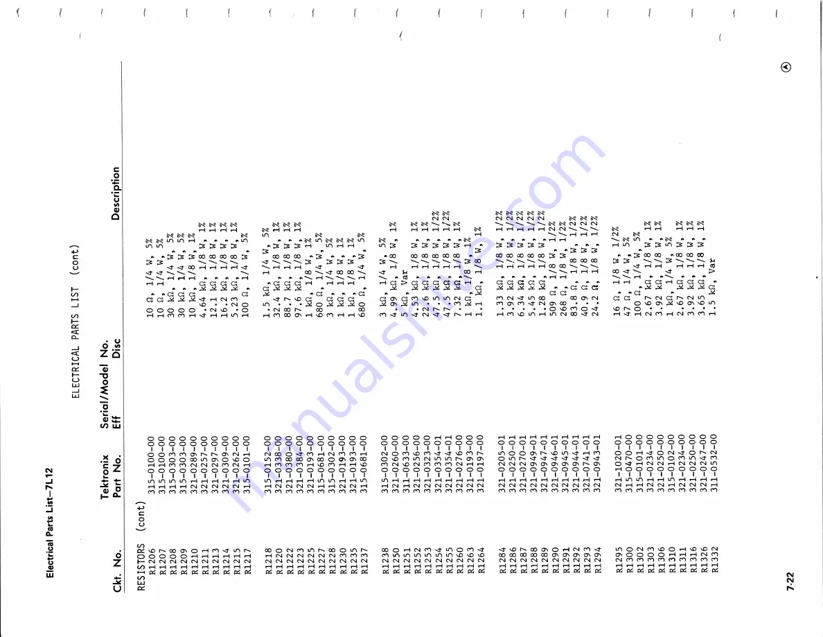 Tektronix 7L12 Скачать руководство пользователя страница 103