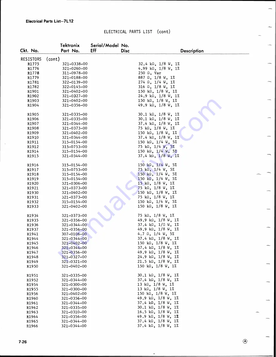 Tektronix 7L12 Скачать руководство пользователя страница 107