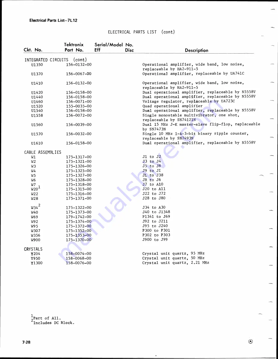 Tektronix 7L12 Скачать руководство пользователя страница 109