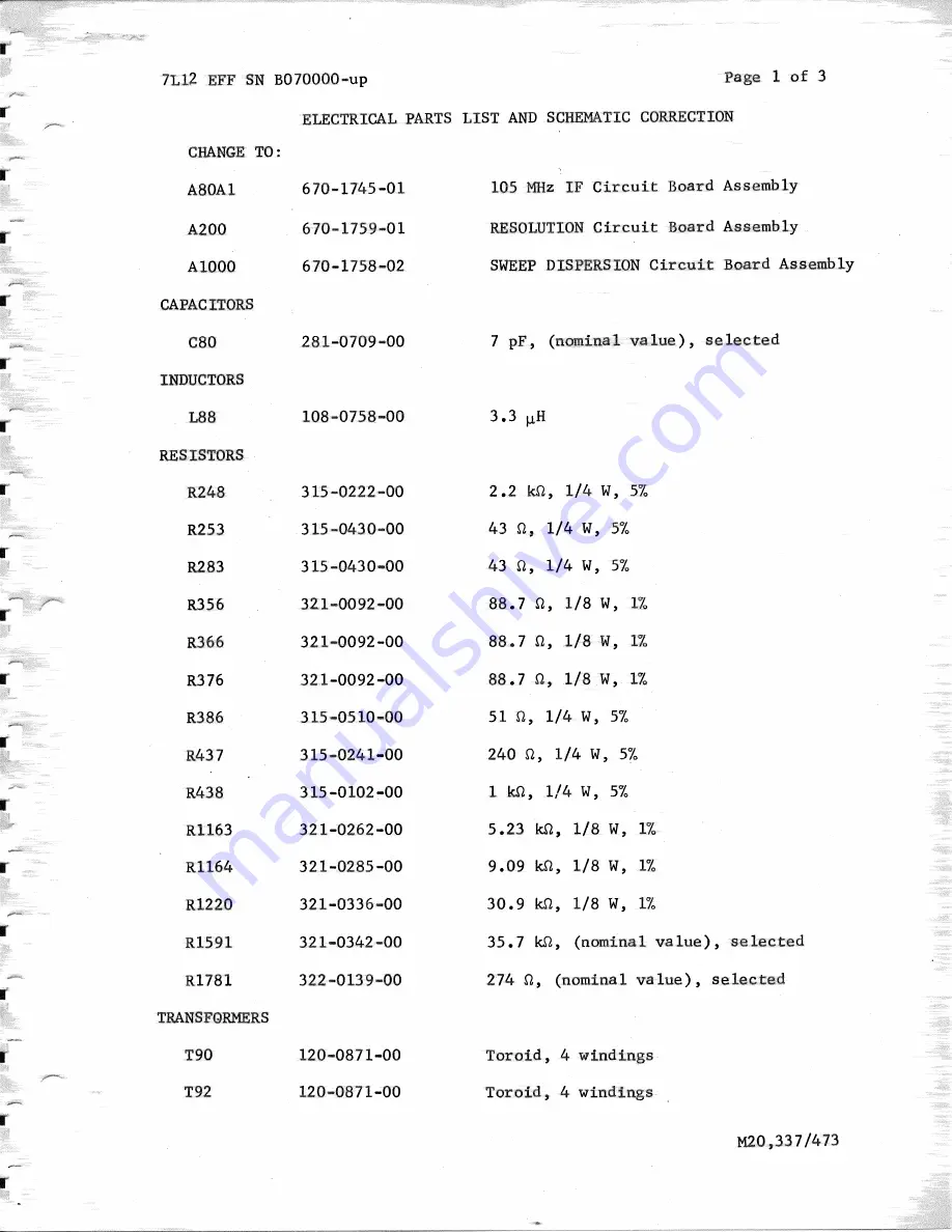 Tektronix 7L12 Instruction Manual Download Page 212