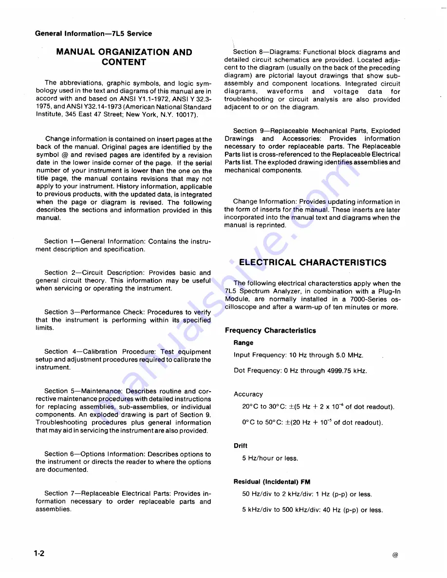 Tektronix 7L5 Instruction Manual Download Page 6