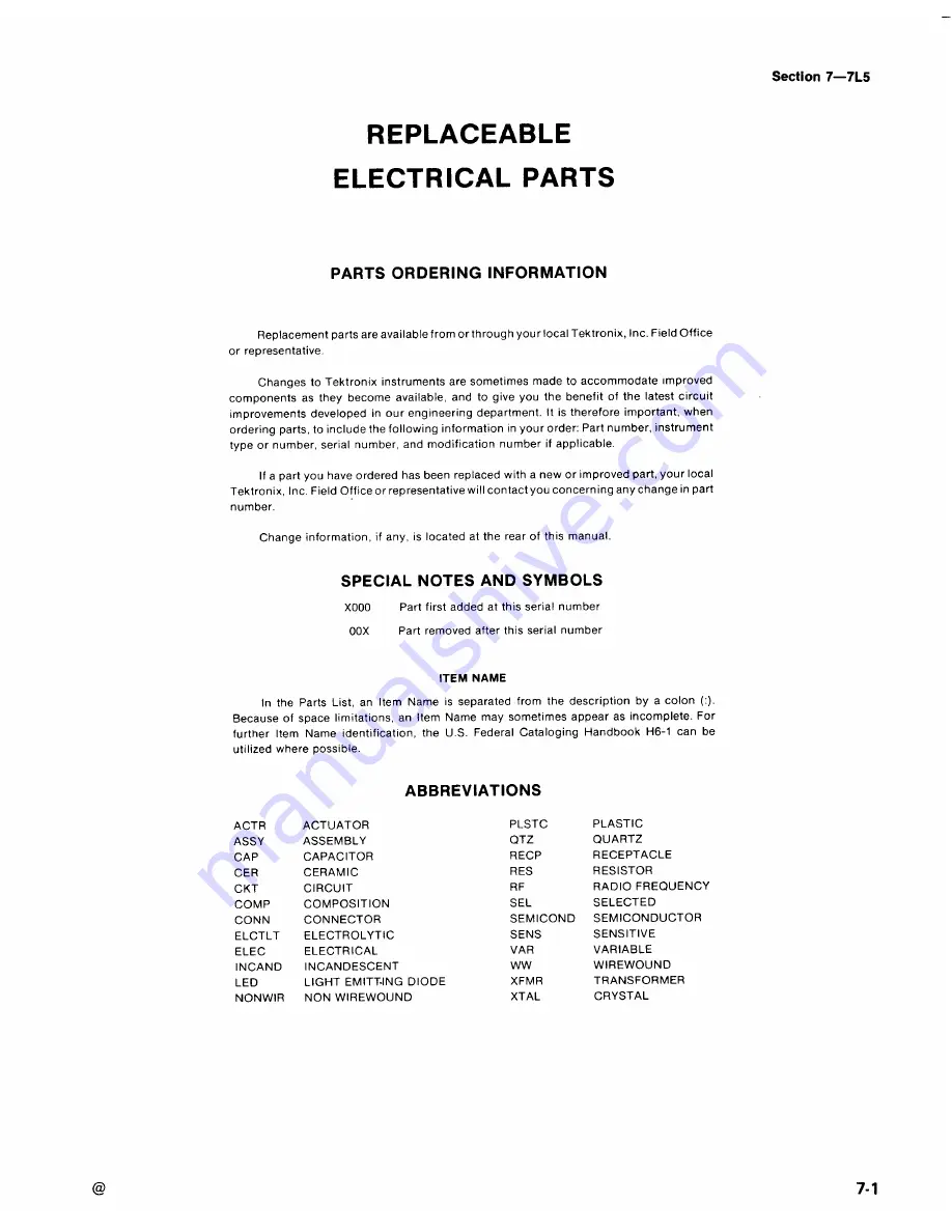 Tektronix 7L5 Instruction Manual Download Page 79