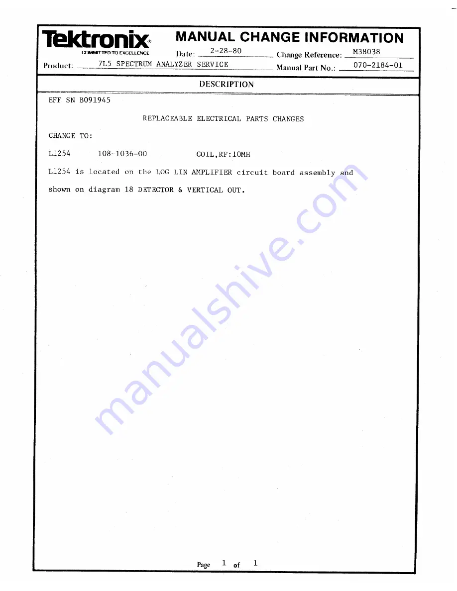 Tektronix 7L5 Скачать руководство пользователя страница 238