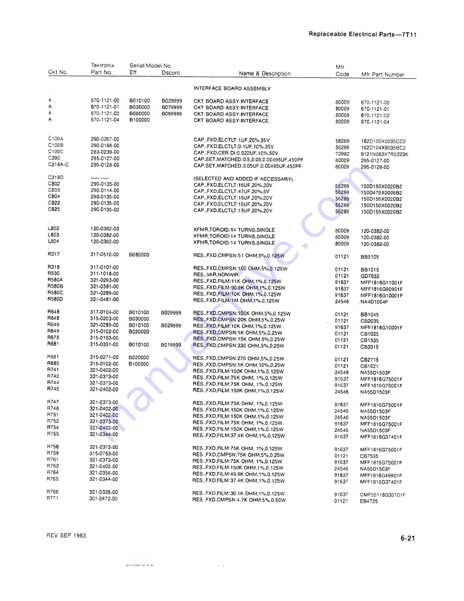 Tektronix 7T11 Скачать руководство пользователя страница 133