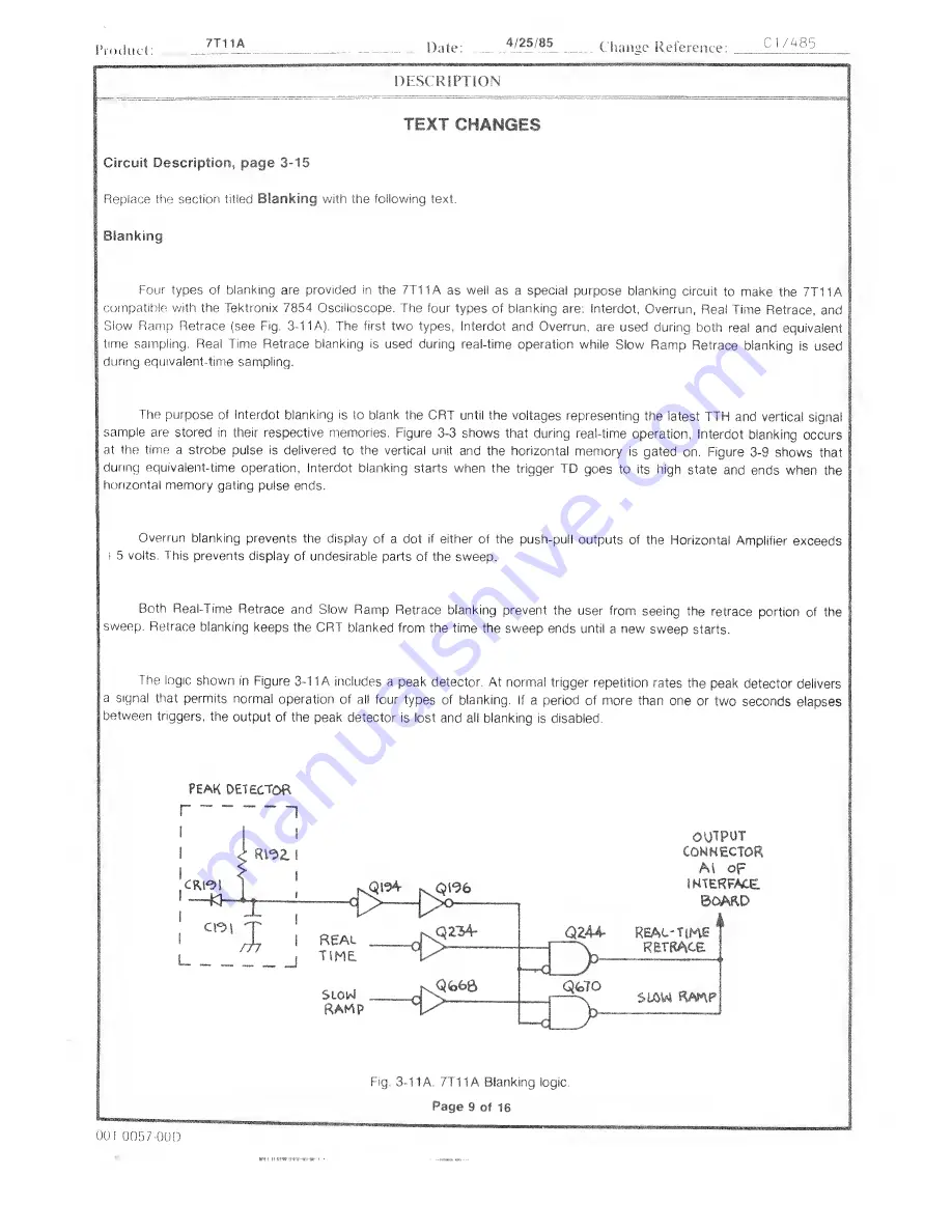 Tektronix 7T11 Скачать руководство пользователя страница 181