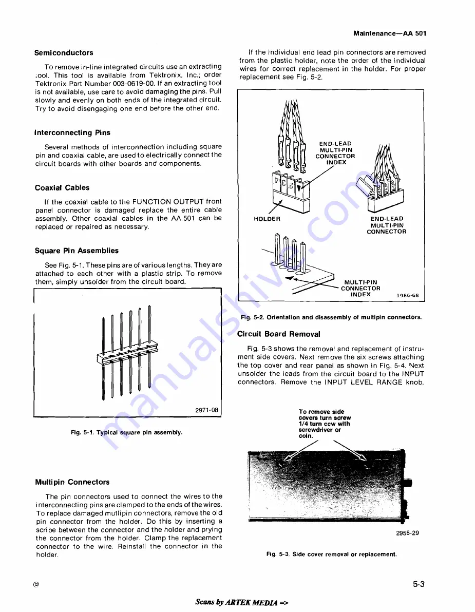 Tektronix AA 501 Instruction Manual Download Page 65