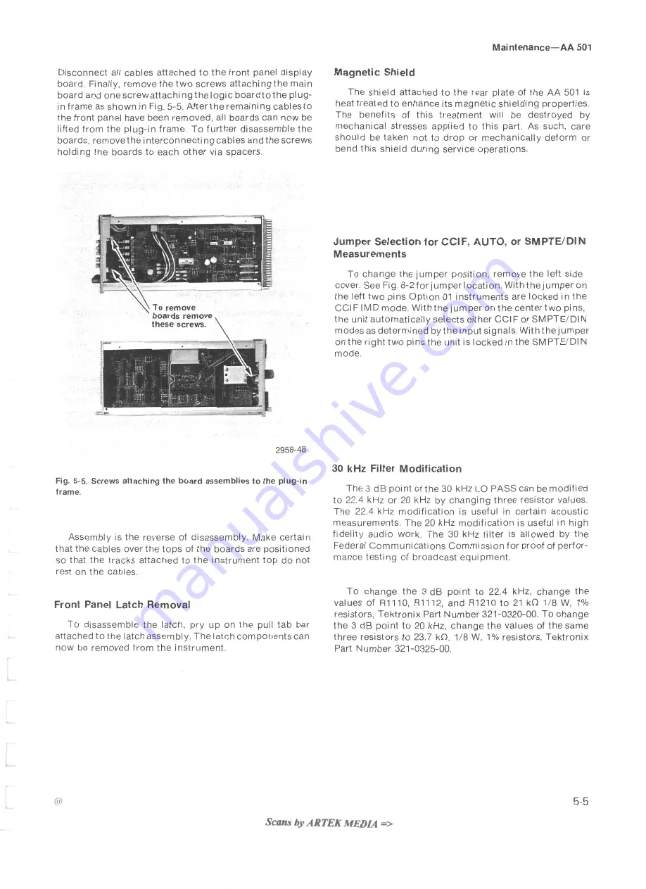 Tektronix AA 501 Instruction Manual Download Page 67