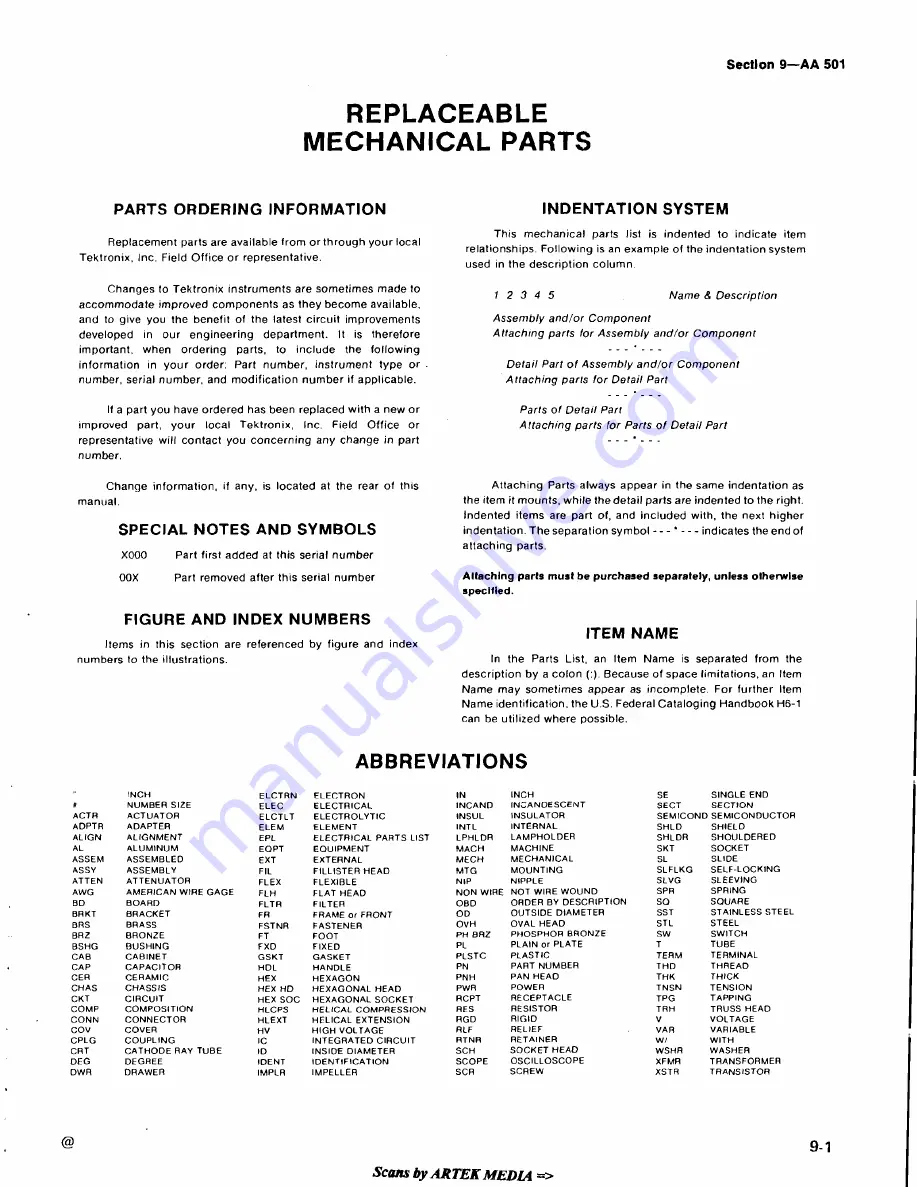 Tektronix AA 501 Instruction Manual Download Page 139