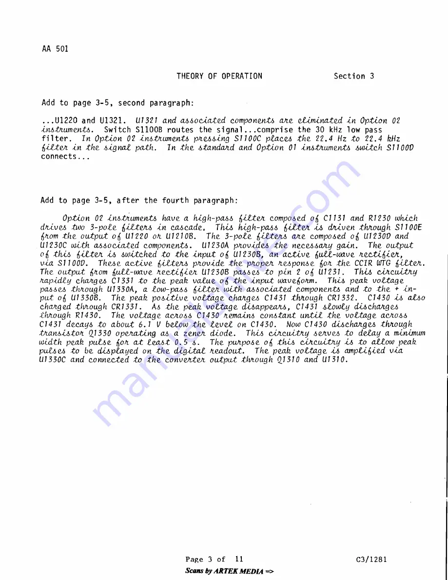 Tektronix AA 501 Instruction Manual Download Page 153