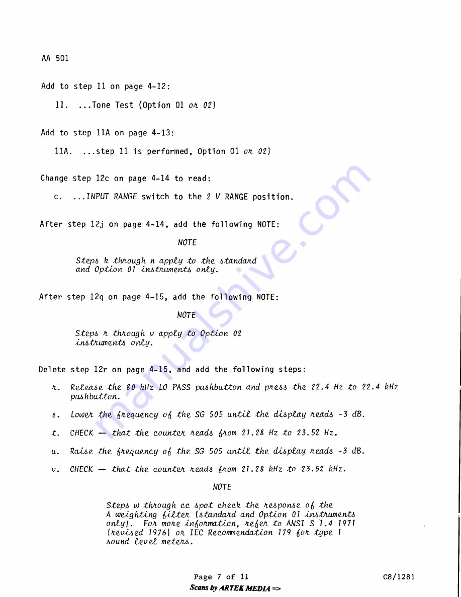 Tektronix AA 501 Instruction Manual Download Page 157