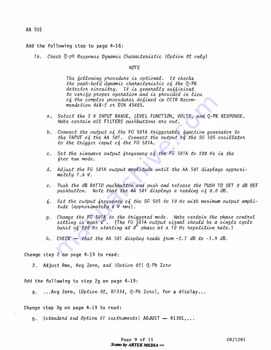 Tektronix AA 501 Instruction Manual Download Page 159