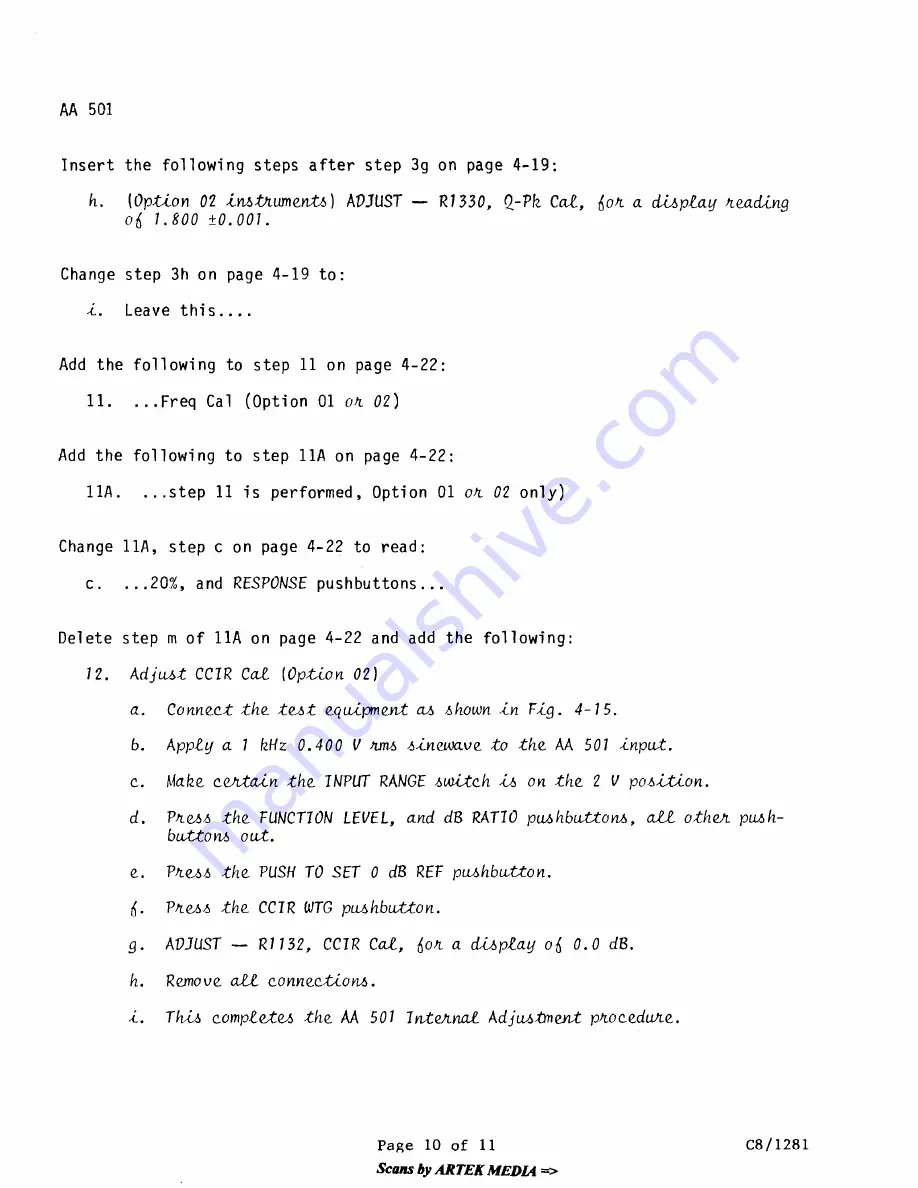 Tektronix AA 501 Скачать руководство пользователя страница 160