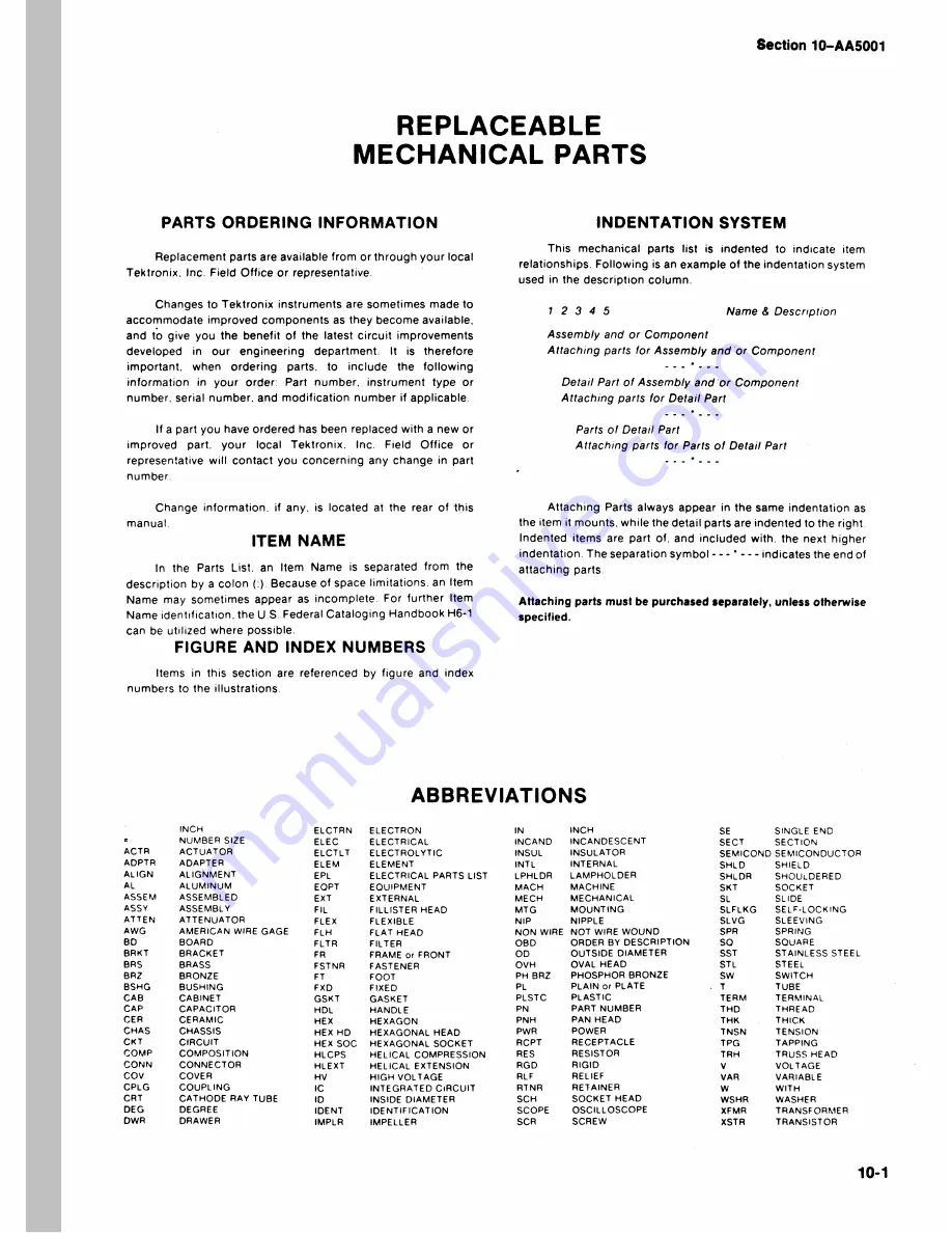 Tektronix AA5001 Instruction Manual Download Page 16