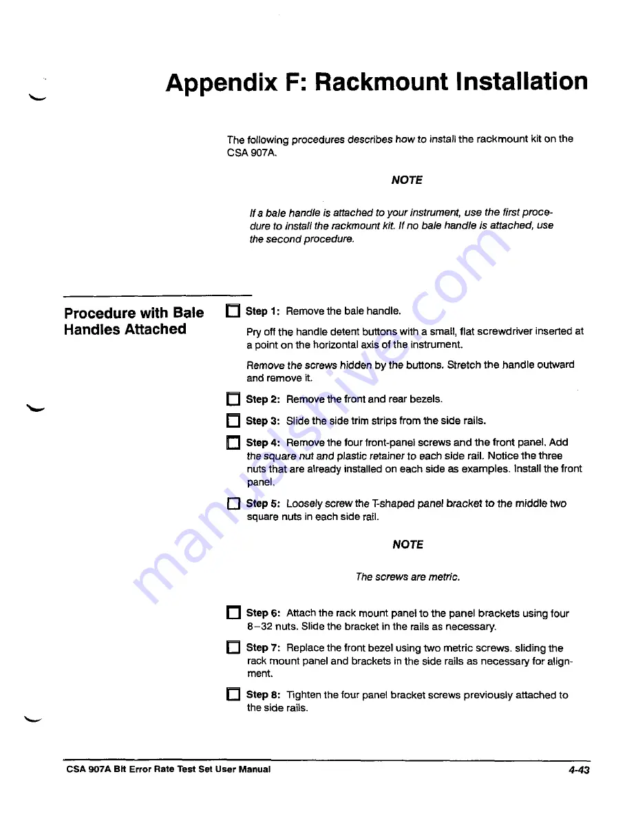 Tektronix CSA 907A User Manual Download Page 132