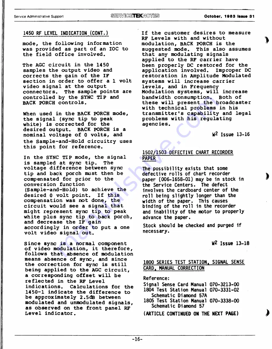 Tektronix DAS9100 Service Notes Download Page 19