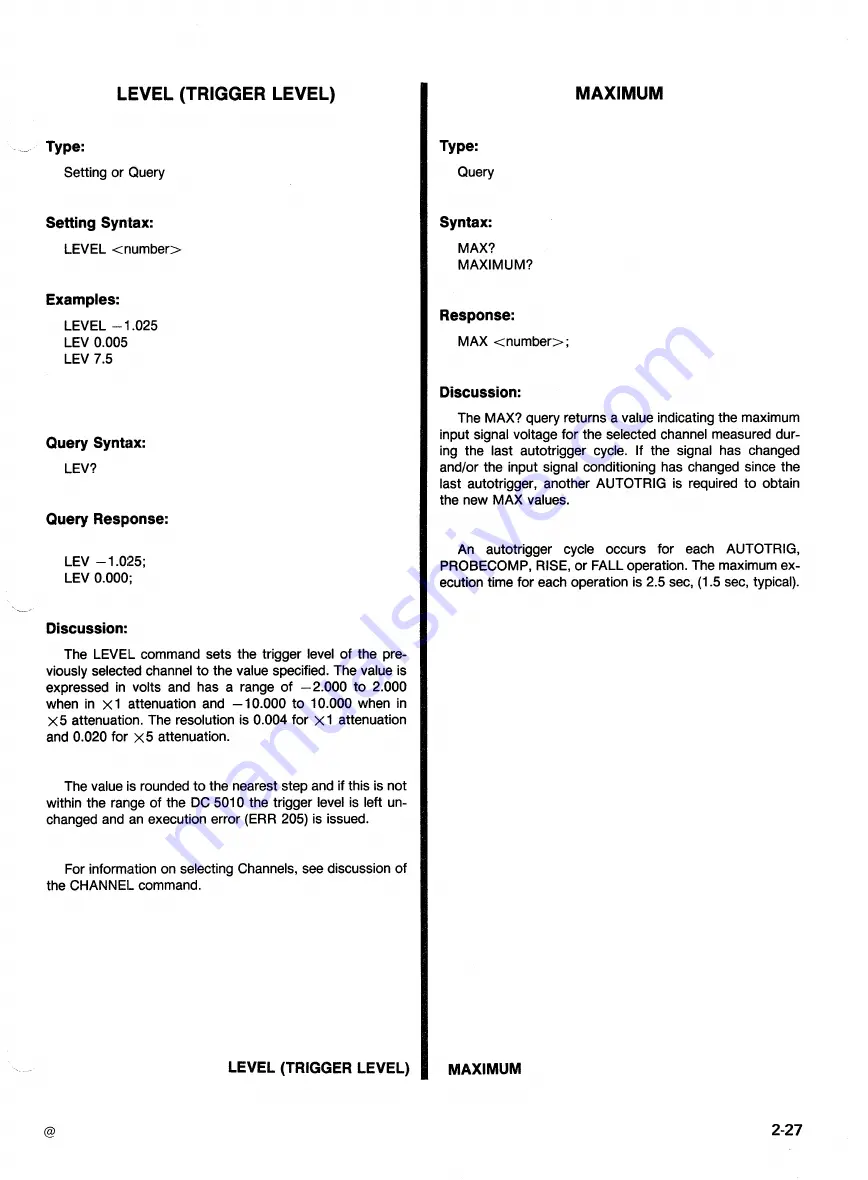 Tektronix DC5010 Instruction Manual Download Page 57