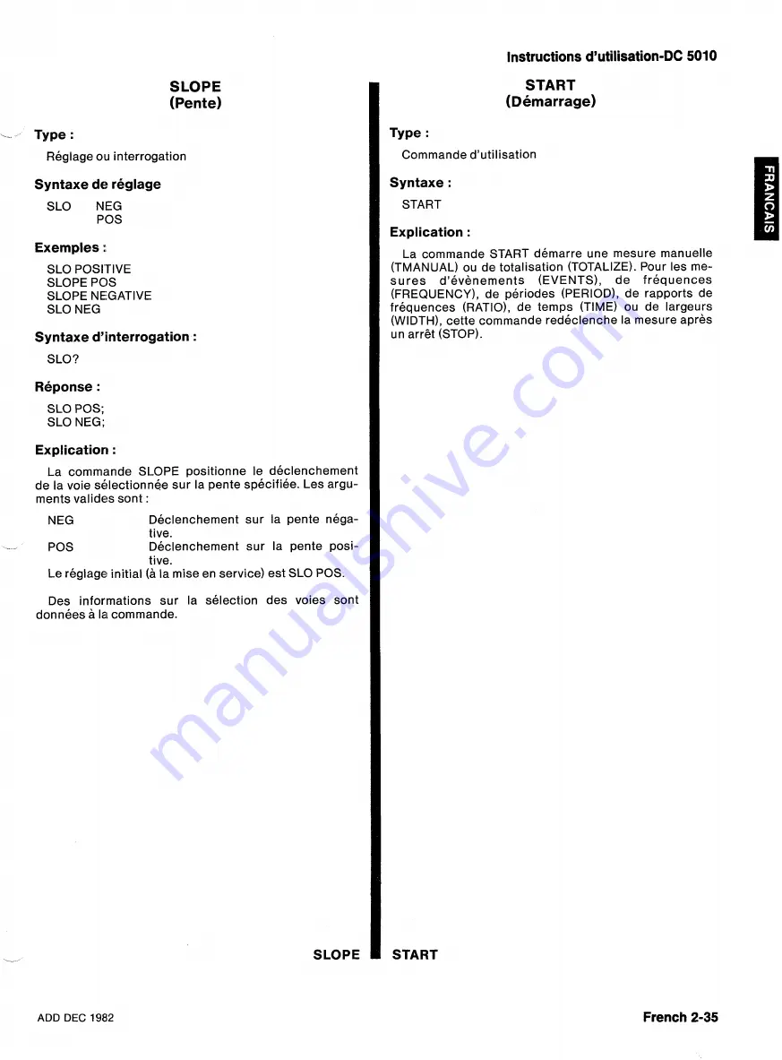 Tektronix DC5010 Instruction Manual Download Page 117