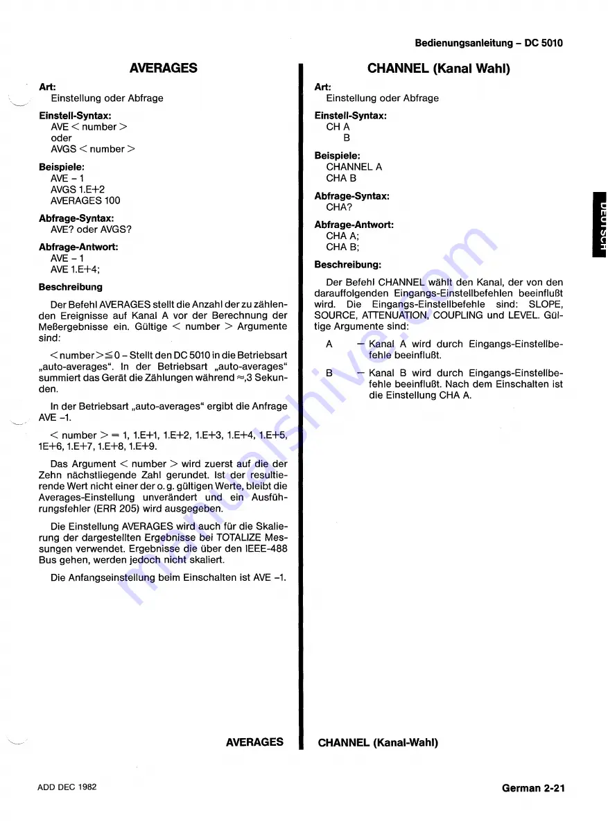 Tektronix DC5010 Instruction Manual Download Page 155