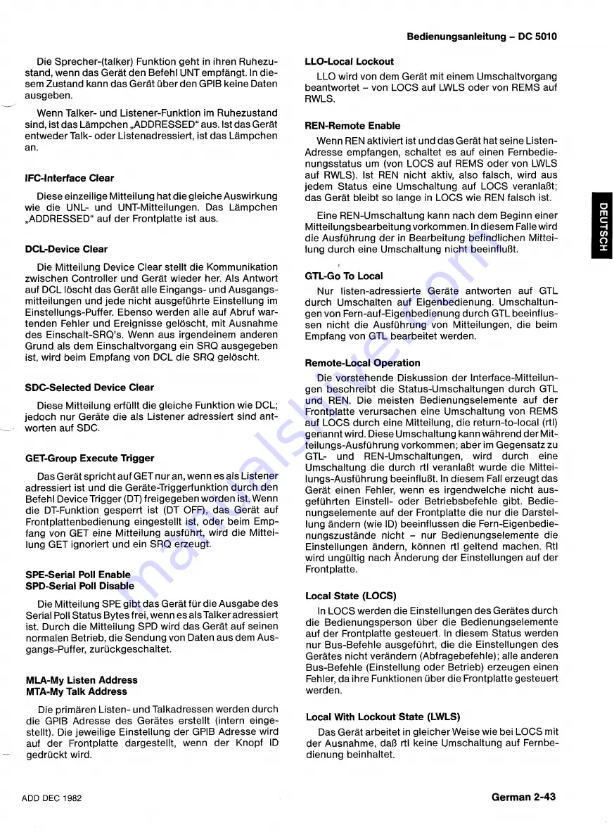 Tektronix DC5010 Instruction Manual Download Page 177