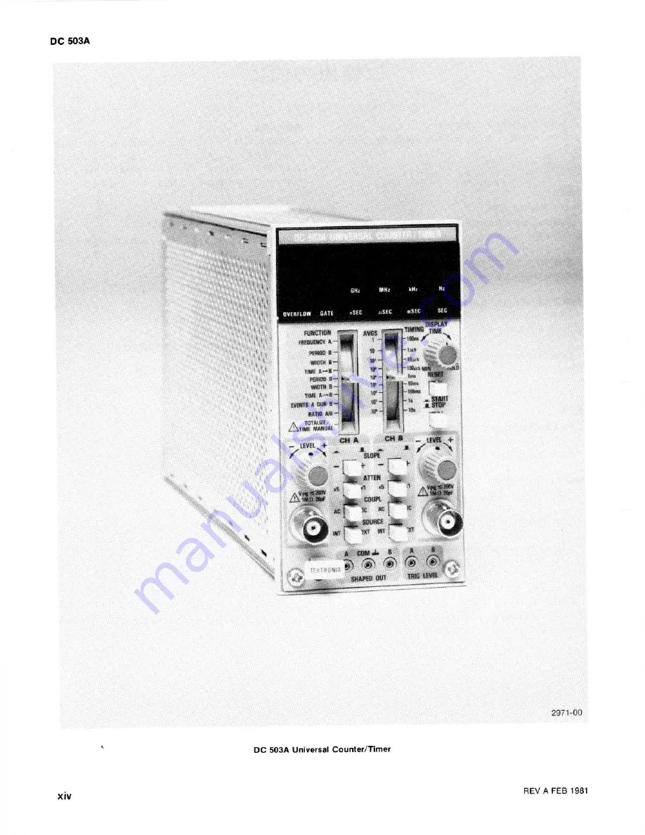 Tektronix DC503a Скачать руководство пользователя страница 16